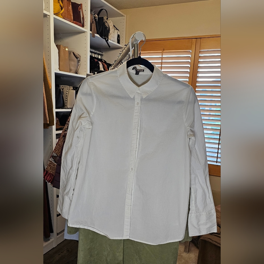 Express, white button up shirt. Size S.
